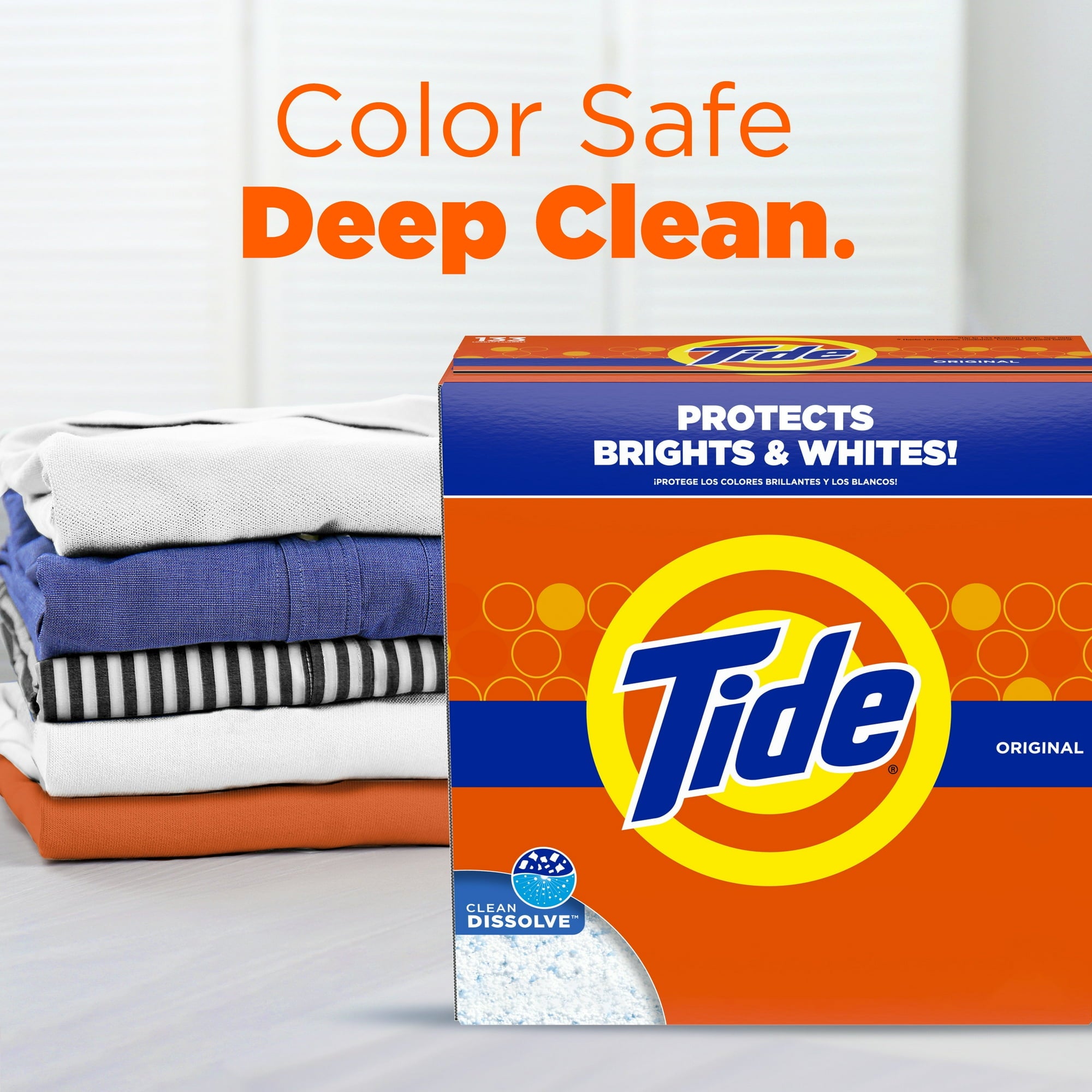 Tide Powder Laundry Detergent, Original Scent, 50 oz, 44 Loads