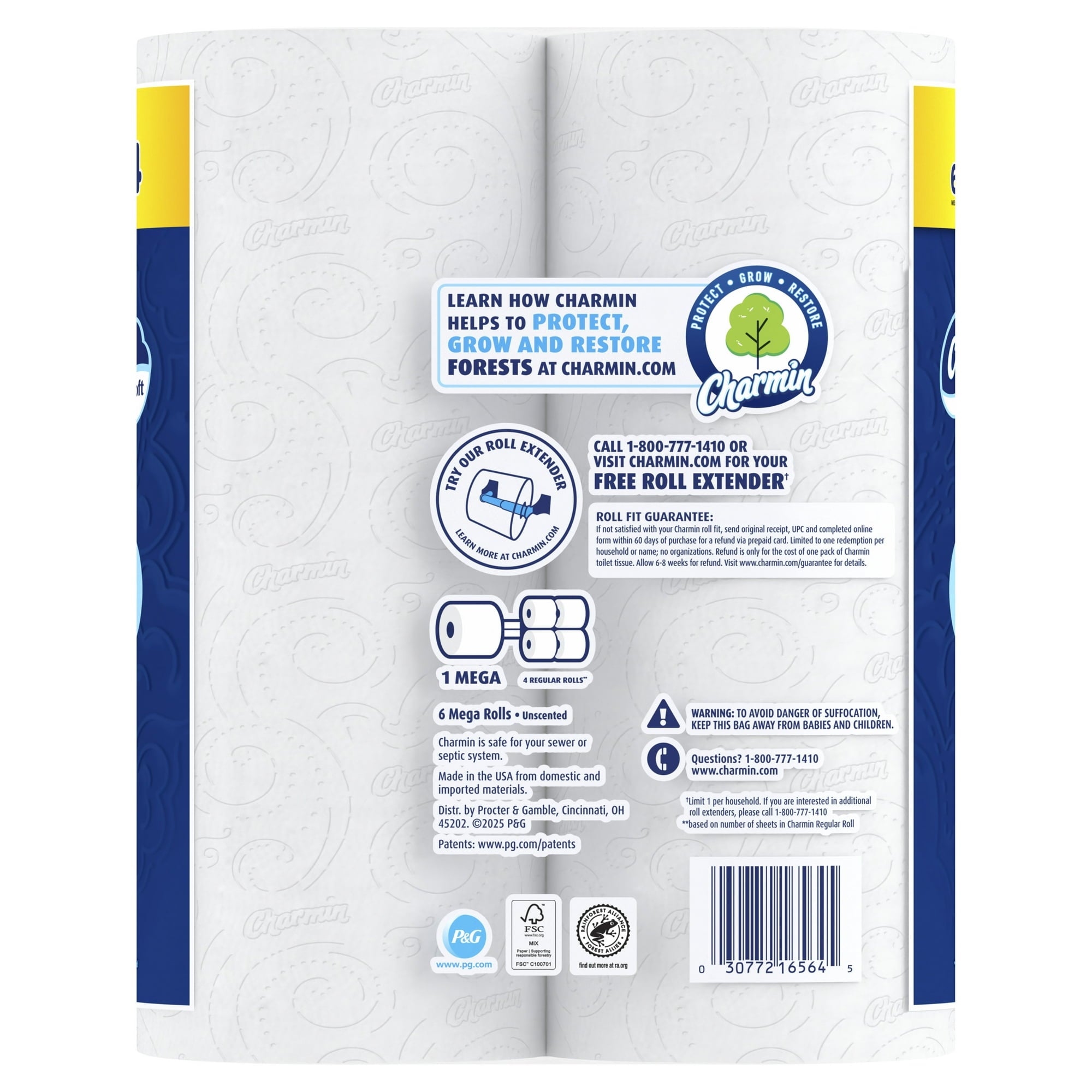 Charmin Ultra Soft Toilet Paper, 6 Mega Rolls, 2-Ply Bath Tissue