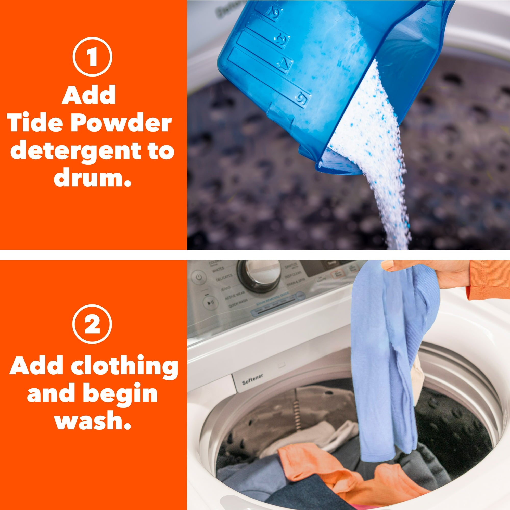 Tide Powder Laundry Detergent, Original Scent, 50 oz, 44 Loads