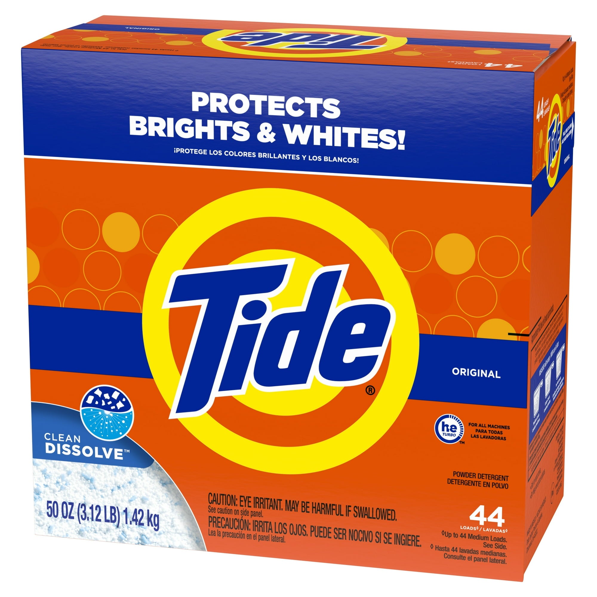 Tide Powder Laundry Detergent, Original Scent, 50 oz, 44 Loads