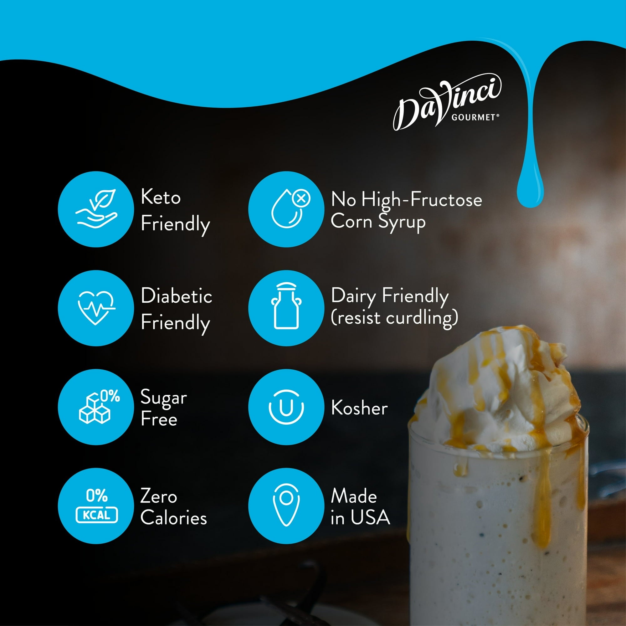 DaVinci Gourmet Sugar-Free Vanilla Syrup, 25.4 Fluid Ounces (Pack of 1)